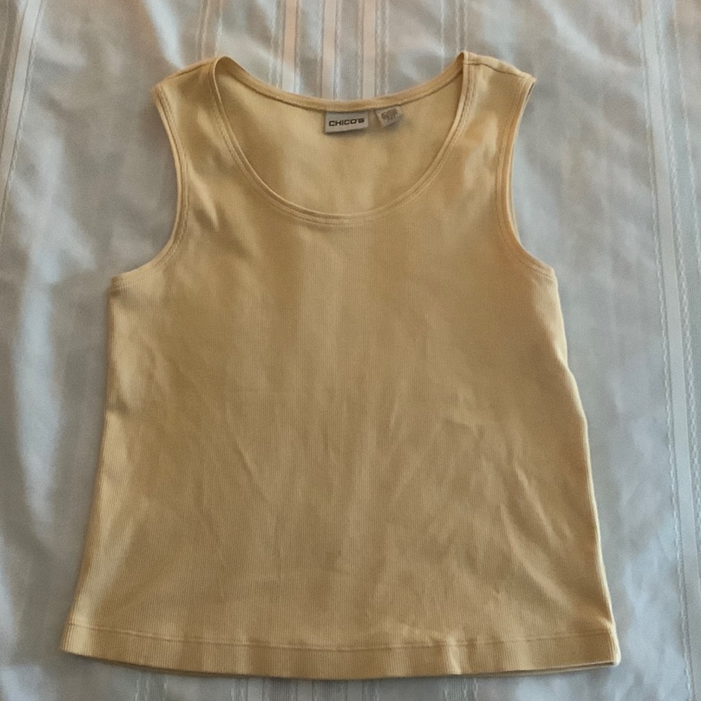 Chico’s-Size 2 (L/12)-Ribbed Tank Top